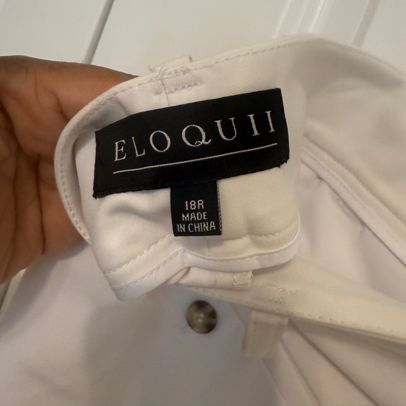 Eloquii Kady White Flat Front Pant NWT - Picture 3 of 5